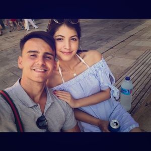 Blue off shoulder dress 🦋